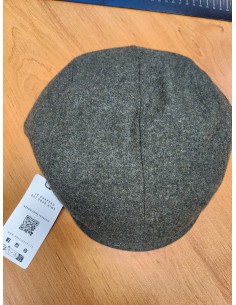 Casquette Plate Laine Kaki...
