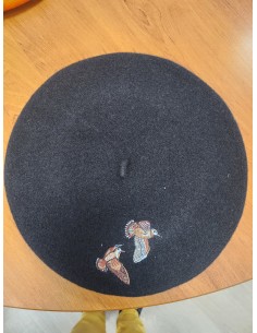 Béret Français Noir Brodé...